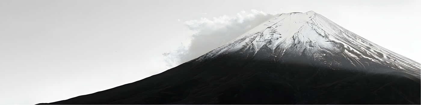 Mount Fuji, black-and-white